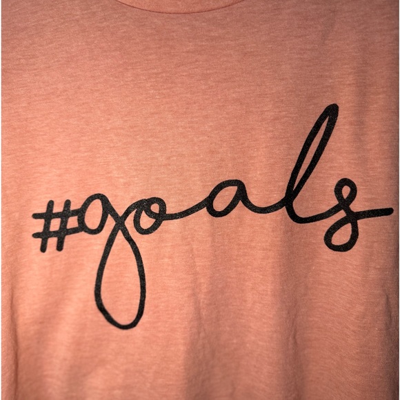 Hashtag Goals Baby Tee - Light Pink Crop Top Short Sleeve SZ SMALL - LARGE NWT! - Picture 4 of 11